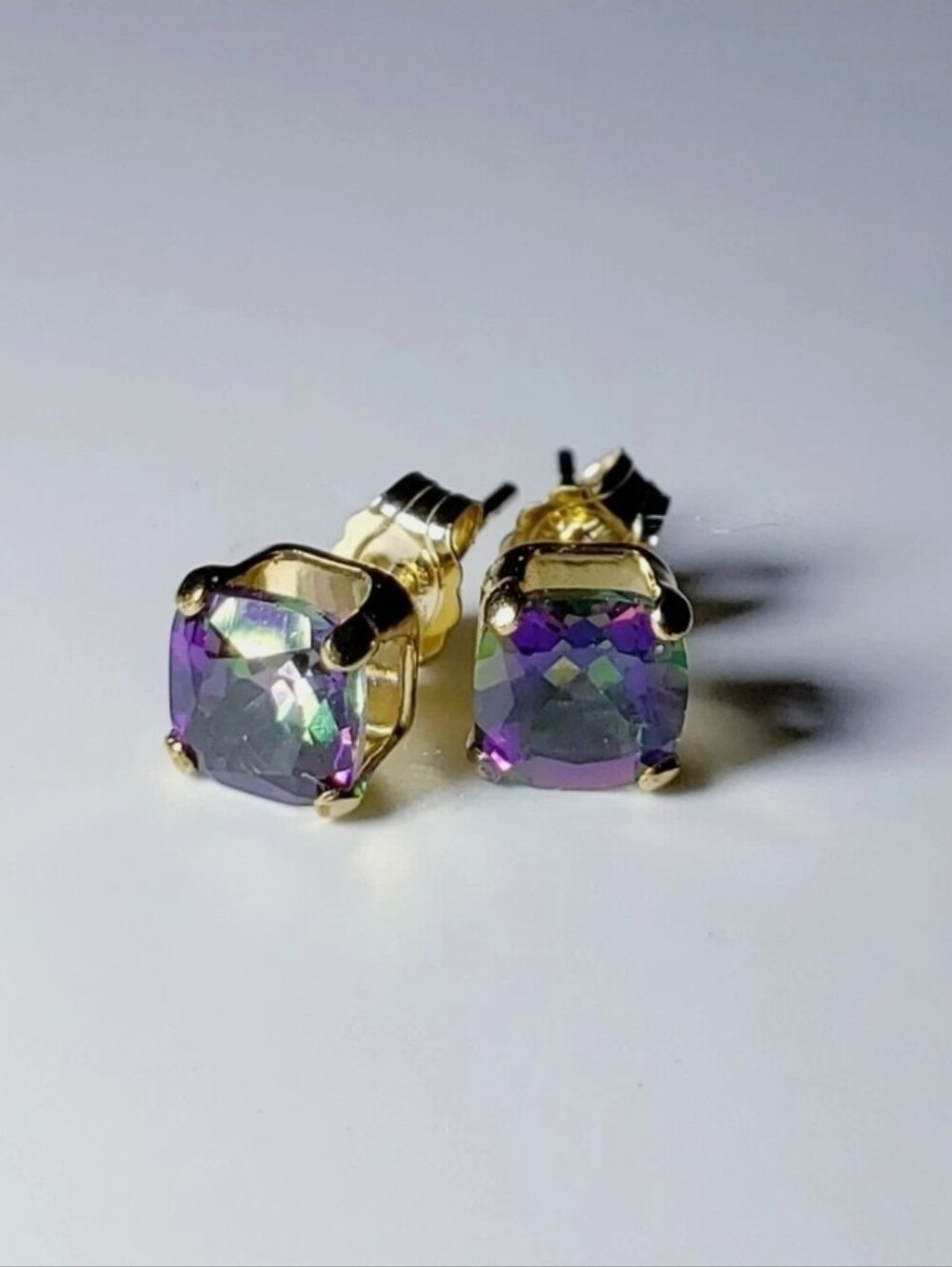 10K mystic topaz earrings